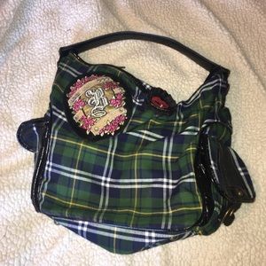 Vintage Betsyville Born to Rock Plaid Purse
